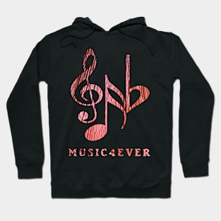 Pink Rose Wood Music4ever Hoodie